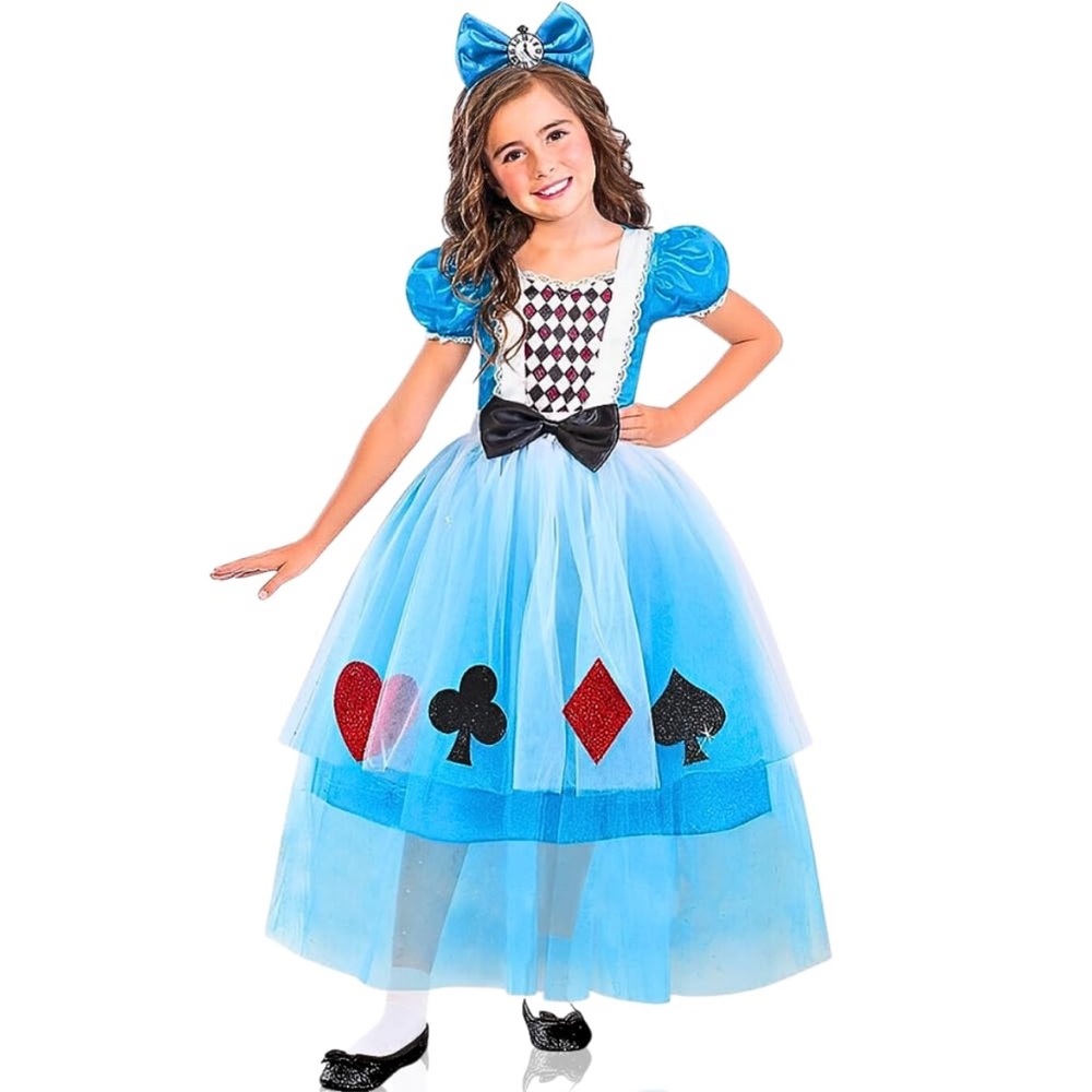 Alice In Wonderland costume dress child S 4-6 NEW Halloween Miss Wonderland